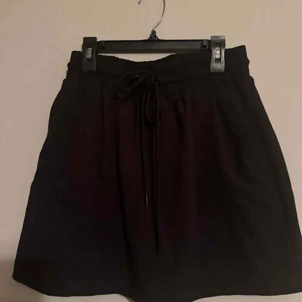 Lou & Grey Black Drawstring Athletic Skort